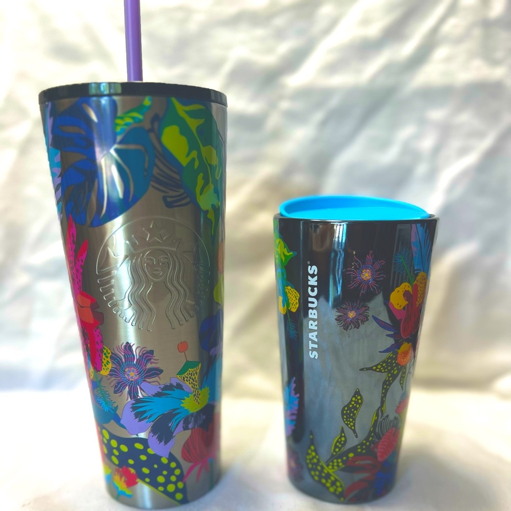 ***IMMERSIVE FLORALS*** Matching hot and cold Starbucks tumblers 2023 edition